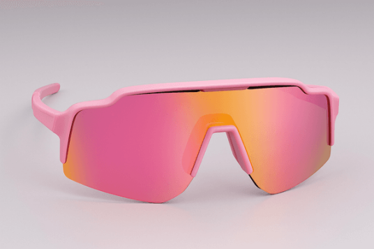 Other Brand Multisport solbrille i rosa Med etui og oppbevaringspose