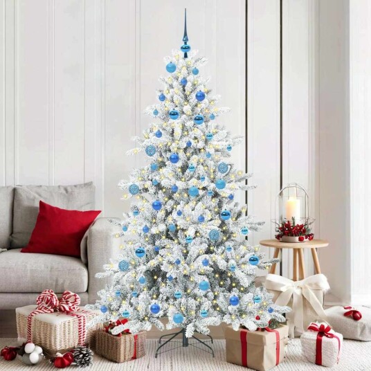  Kunstig sammensatt juletre med 300 LED med stativ 180 cm PVC