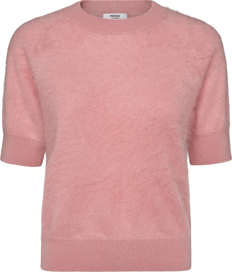 Reiss Julia Brushed Cashmere Tee Pink XS