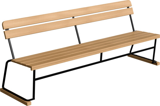 Sofa 5 204 cm Oljet Eik / Sort Stål