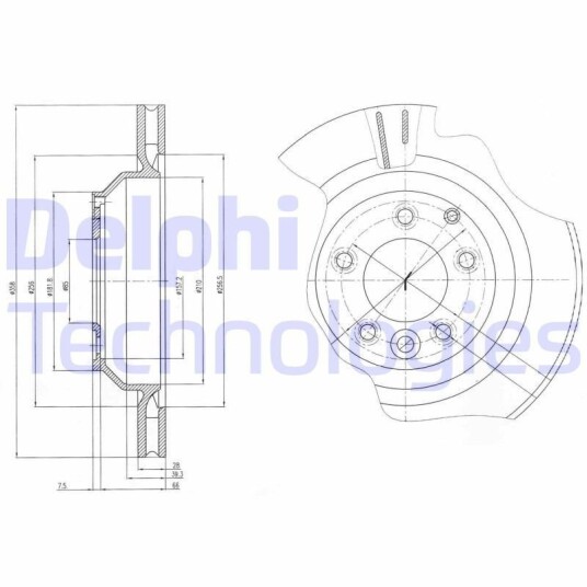 Bremseskive DELPHI BG4070