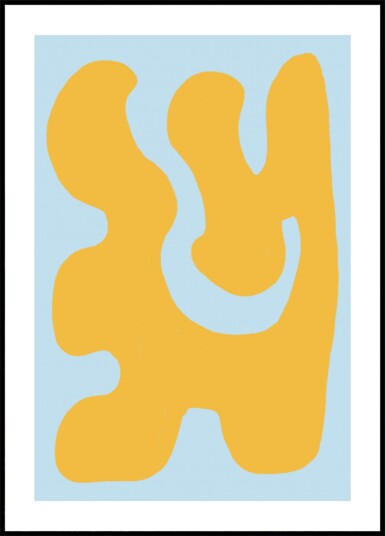 Organic Yellow Forms Plakat / 40x50