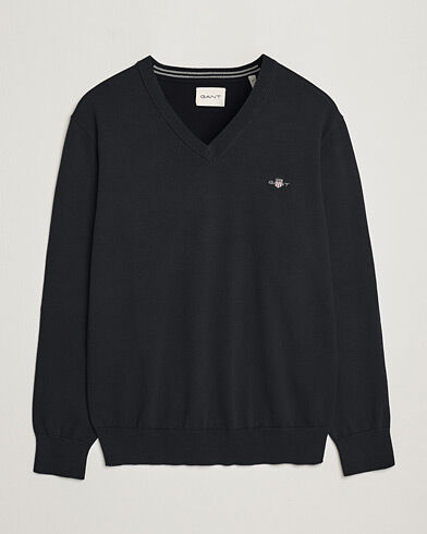 GANT Classic Cotton V-Neck Black GANT Classic Cotton V-Neck Black