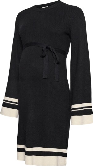 Mamalicious Mlsola L/S Knit Abk Dress   Black   XS