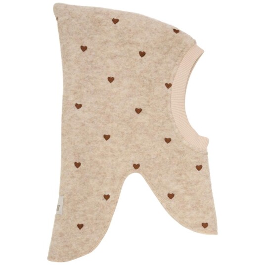 HUTTEliHUT Balaclava All Over Emb. Wool – Sand Melange 6 8år