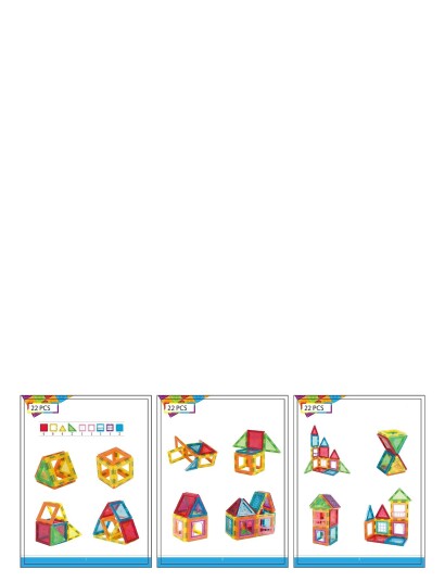 Suntoy Magmaster - 22Pcs Magnetic Construction Blocks - Multi/patterned - 20X4X14CM