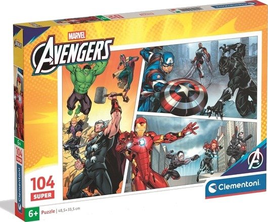 Clementoni Puzzle Super Avengers 104 pieces 2D Puslespill