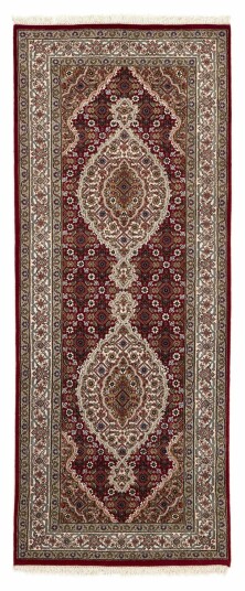 Håndknyttet. Opphav: India Tabriz Indi Teppe 80x200