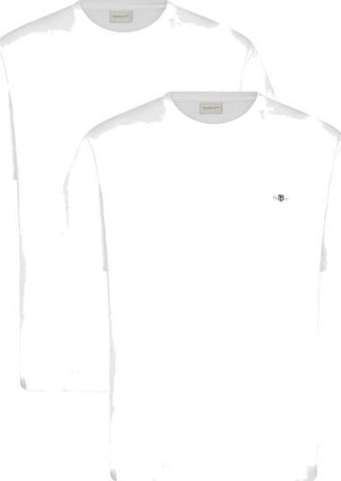Gant 2 Pack Shield T Shirt WHITE M