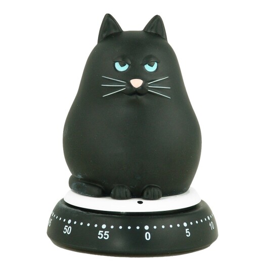 BENGT EK  Bengt Ek mekanisk timer katt svart