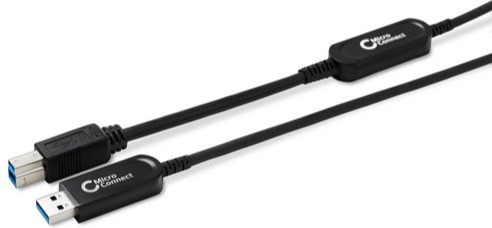 MicroConnect Premium Optisk Fiber USB kabel 3.2 Gen 2 A B kabel 25m 1 Stykk SEN W127005602 Svart