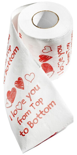 Gadget Master Toalettpapir I Love You - 1-pakning