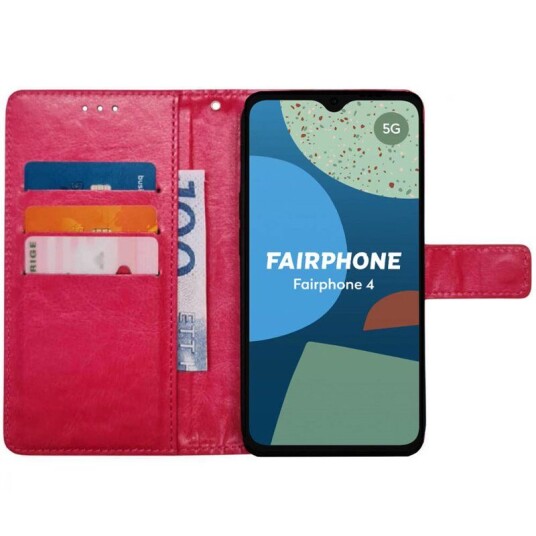 Caseonline Mobil Lommebok 3-Kort Fairphone 4 - Rosa