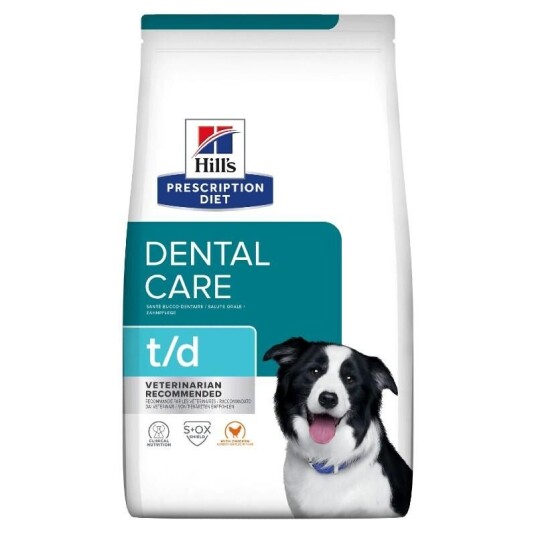 Hill's Prescription Diet t/d Tørrfôr for Hund 10 kg med Kylling for Tannhelse