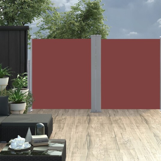 vidaXL Uttrekkbar sidemarkise 140x600 cm brun