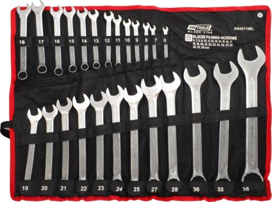 AWTools Pipesett Black Line Med Skralle 6-36mm 25 Deler