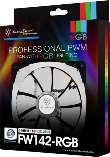 Silverstone Fw Series 142-Rgb Kabinettvifte 140mm Svart Gjennomsiktig Silverstone Fw Series 142-Rgb Kabinettvifte 140mm Svart Gjennomsiktig