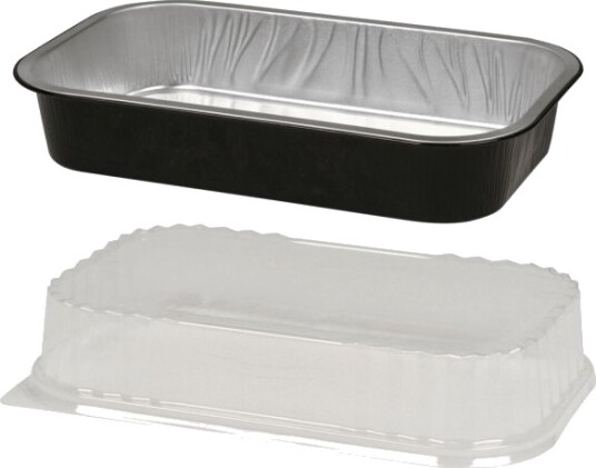 Alubakke Ready2cook 1400 Ml 265X162x47 Mm Sort,2 Ps X 150 Stk/Krt