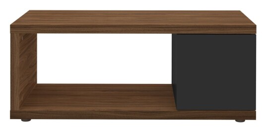 Temahome Berlin Sofabord, Valnøttdefinér/Svart, 105x55x44 Unoliving