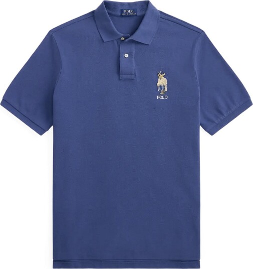Polo Ralph Lauren Classic Fit Polo Bear Mesh Polo Shirt LIGHT NAVY HRTG L