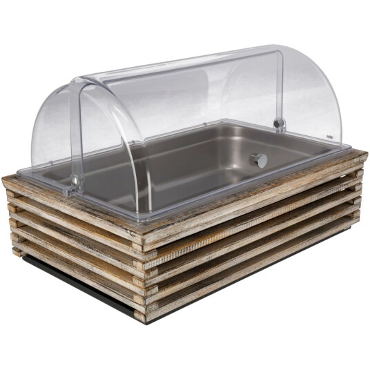 VEGA Buffetsystem komplett Natchez 10 cm rustfritt stål GN 1/1; Størrelse GN 1/1, 57.5x37x27.7 cm (LxBxH); Vintagehvit/Transparent/Stålgrå; Rektangulær