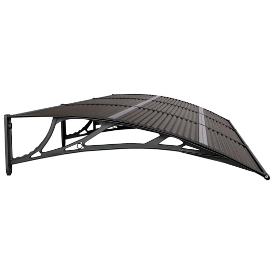 vidaXL Skjermtak svart 300x100 cm polykarbonat