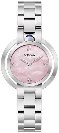 Bulova Dameklokke 96L338 Classic Rosa/Stål Ø30 mm Bulova Dameklokke 96L338 Classic Rosa/Stål Ø30 mm