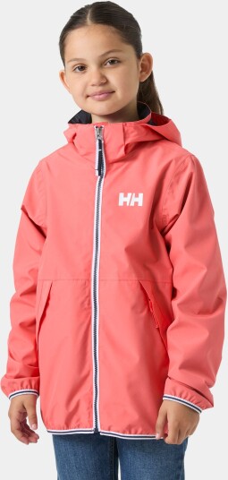 Helly Hansen Juniors' Koster Rain Jacket Rosa 164