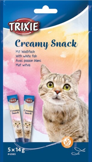 Trixie Creamy Snack Med Hvit Fisk 15 x 14 g