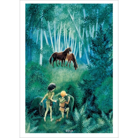 Poster & Frame Astrid Lindgren Horses In The Woods Ronja The Robbers Daughter Poster & Frame Astrid Lindgren Horses In The Woods Ronja The Robbers Daughter