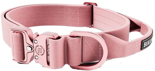 Bullybillows Bullybillow Combat Hundehalsbånd Med Håndtak Rosa 4 cm (S)