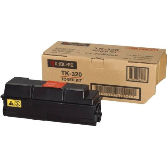 Kyocera TK-320 BK lasertoner - 1T02F90EUC Original - Svart 15000 sider Kyocera TK-320 BK lasertoner - 1T02F90EUC Original - Svart 15000 sider