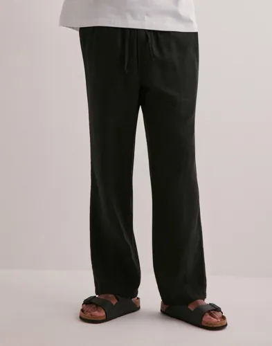 Solid SDAlann Allan Elasticated Linen Pants Linbukser Svart