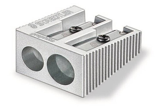 Staedtler Blyantspisser i metall. Dobbelt hull.
