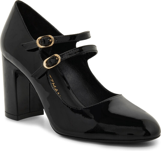 Stuart Weitzman Posh 85 Mary Jane   Black   39