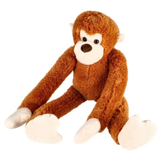 Brun ape kosebamse med lange armer 80 cm Brun ape kosebamse med lange armer 80 cm