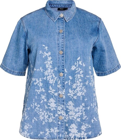 Zizzi Denimskjorte jMisha 1/2 Blå