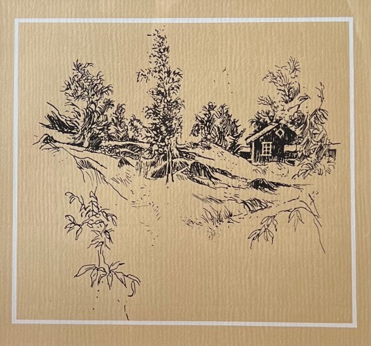 Sommerstue Vintage tegning Sommerstue Vintage tegning