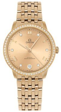 Omega Dameklokke 434.55.34.20.58.001 De Ville Prestige Gull/18 karat