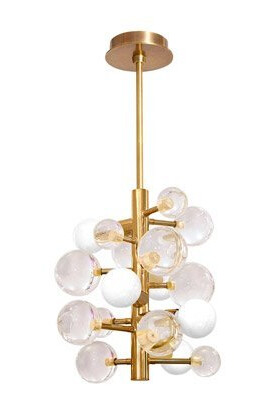Globo taklampe messing
