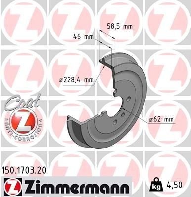 Bremsetrommel ZIMMERMANN 150.1703.20