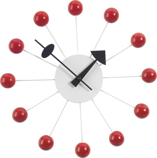 Ball Veggklokke Rød