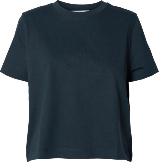 Selected Femme Essential Short Sleeve Boxy Tee Blå XS