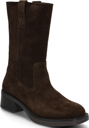 Bianco Biamary Mid Pull On Boot Suede   Brown   36