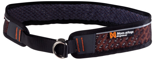 Non-Stop Dogwear Rock Collar Halvstrup Hundehalsbånd 50cm Svart/Oransje