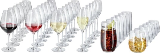 VEGA Glass sett Leya 36 deler; 22.1 cm H; Transparent