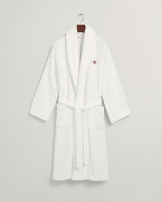 Gant Morgenkåpe i bomullsfrotté, unisex WHITE XXL