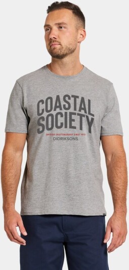 Didriksons Harald T shirt Coastal Society Grey melange