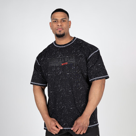 Saginaw Oversized T-Shirt Washed Black Svart Small