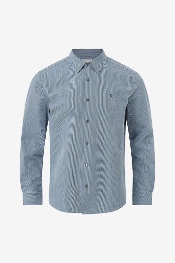 Calvin Klein Skjorte LS YD Stripe Seersucker Classic Blå